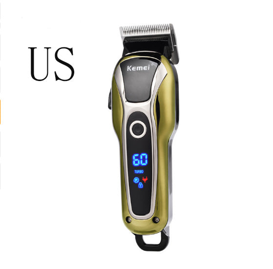 Professional Hair Clipper Rechargeable Electric Beard Trimmer US gold