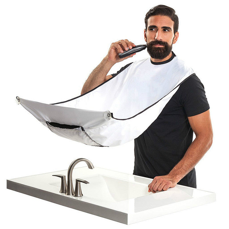 Shaving Apron Beard Shaping Protection Cloth White Transparent Suction Cup