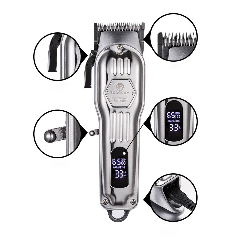 Hairdressing Set Full Metal Professional Hairdressing Electric Hair Shaving Rechargeable Electric Clippers